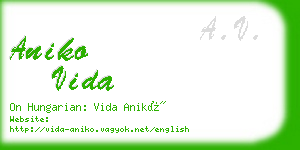 aniko vida business card